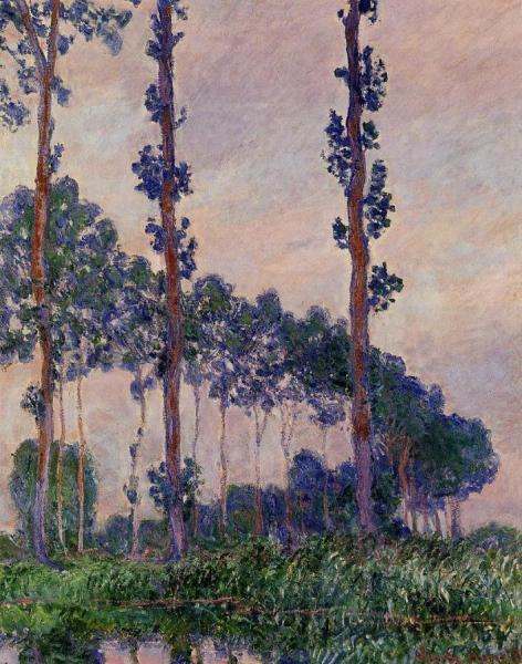 Three Trees In Grey Weather by Claude Monet Oil Painting Reproductions