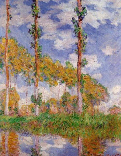 Three Trees In Summer by Claude Monet