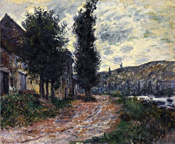 Tow Path At Lavacourt by Claude Monet
