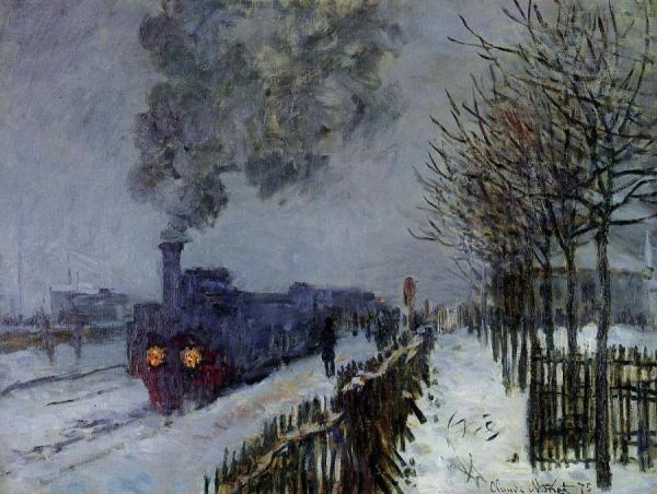 Train In The Snow, The Locomotive by Claude Monet