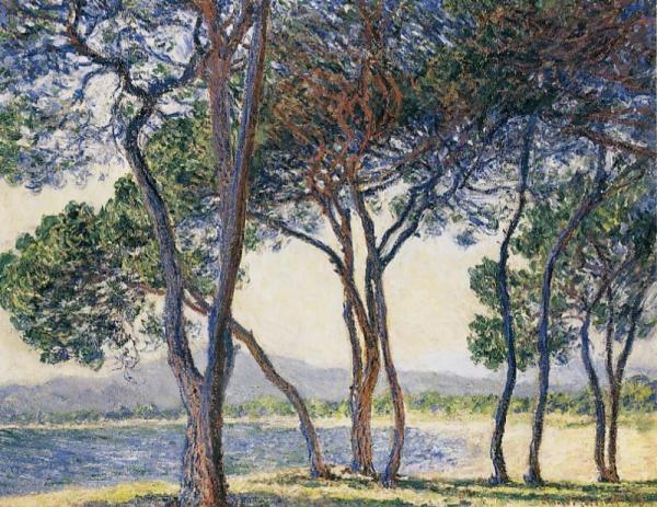 Trees By The Seashore At Antibes by Claude Monet