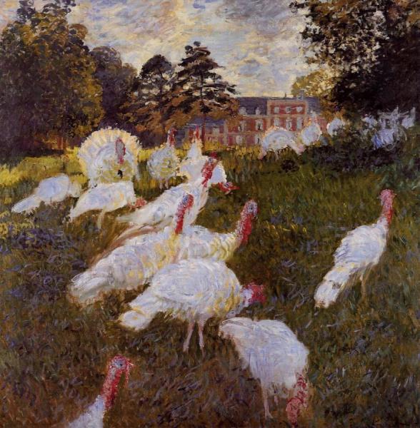 Turkeys by Claude Monet