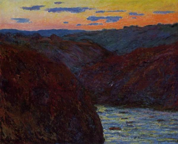 Valley Of The Creuse, Sunset by Claude Monet