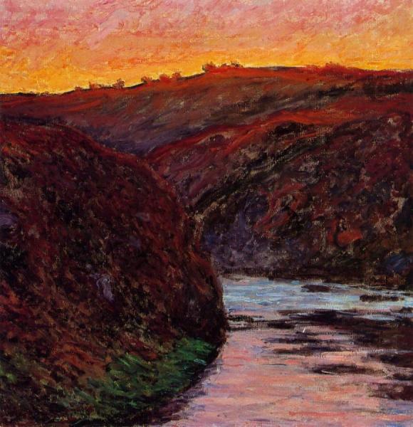 Valley Of The Creuse, Sunset by Claude Monet Oil Painting Reproductions