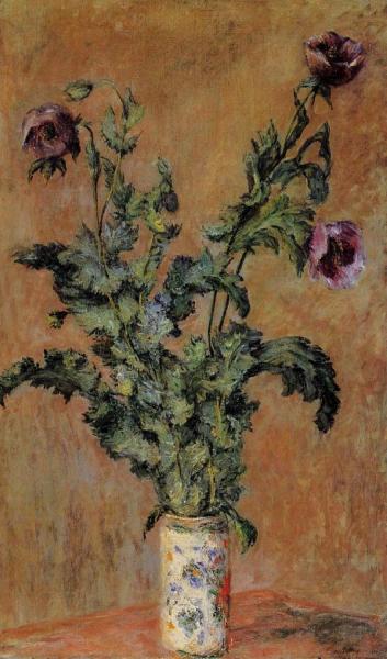 Vase Of Poppies by Claude Monet