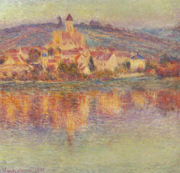 Vetheuil At Sunset by Claude Monet