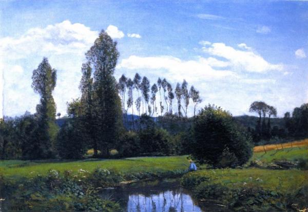 View Near Rouelles by Claude Monet