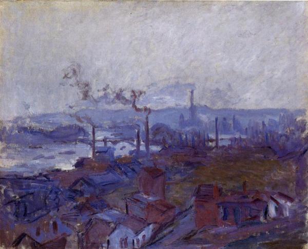 View Of Rouen From The Cote Sainte-catherine by Claude Monet Oil Painting Reproductions