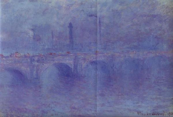 Waterloo Bridge, Fog Effect by Claude Monet