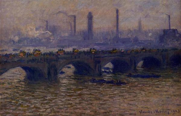 Waterloo Bridge, Grey Weather by Claude Monet