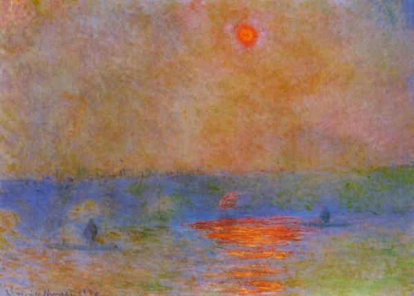 Waterloo Bridge, Sunlight In The Fog by Claude Monet