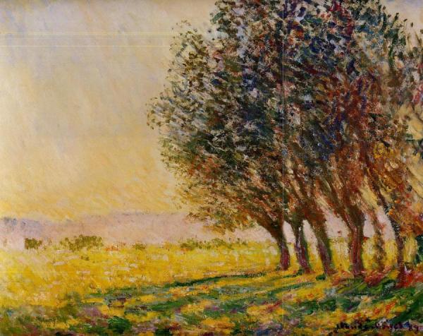 Willows At Sunset by Claude Monet