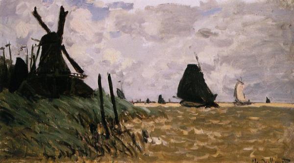 Windmill Near Zaandam by Claude Monet
