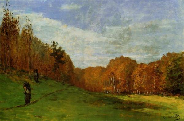 Woodbearers In Fontainebleau Forest by Claude Monet Oil Painting Reproductions