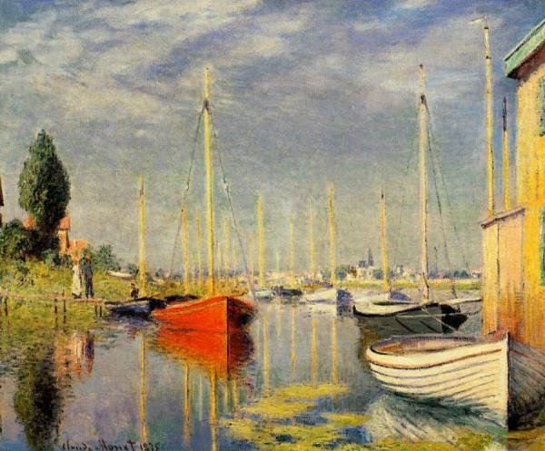 Yachts At Argenteuil by Claude Monet
