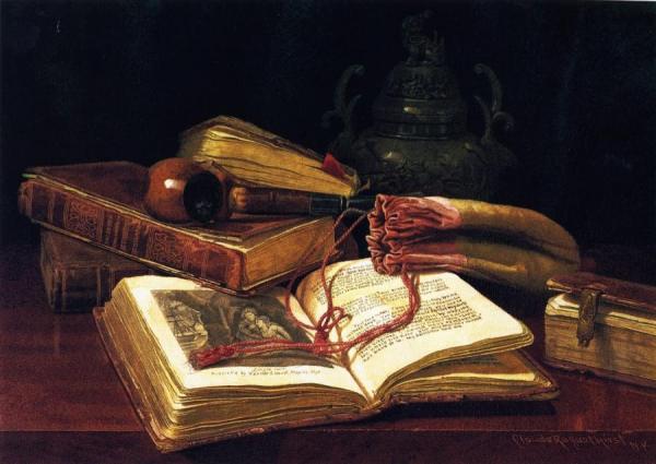 Still Life With Books by Claude Raguet Hirst