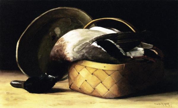Still Life With Duck In A Basket by Claude Raguet Hirst