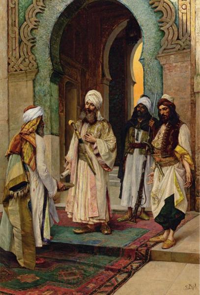 In Front Of The Palace by Clement Pujol De Gustavino