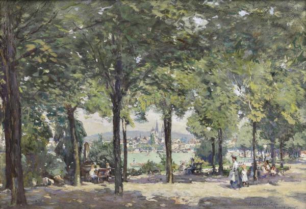 A View Of ZÛrich By The Lake by Colin Campbell Cooper