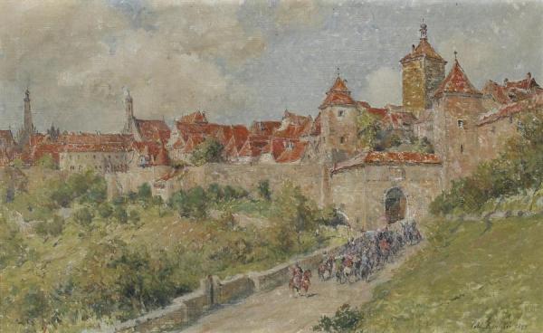 Approaching The Gates Of A City,1897 by Colin Campbell Cooper