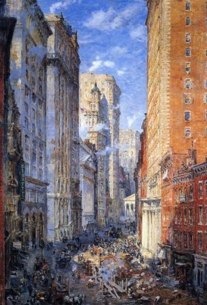 Broad Street Canyon, New York by Colin Campbell Cooper