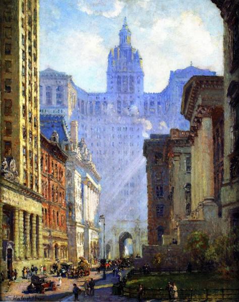 Chambers Street And The Municipal Building, N.y.c. by Colin Campbell Cooper