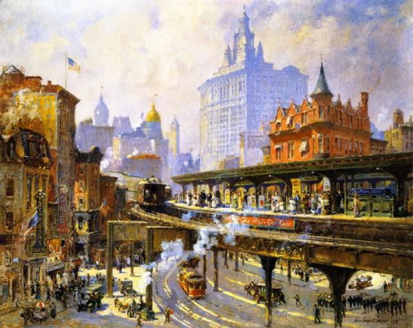 Chatham Square Station, New York by Colin Campbell Cooper