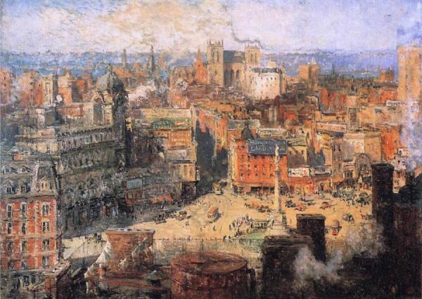 Columbus Circle by Colin Campbell Cooper