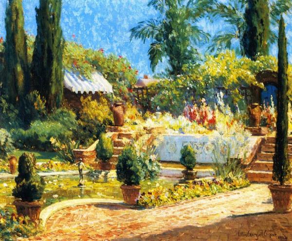 In A Garden, San Diego by Colin Campbell Cooper