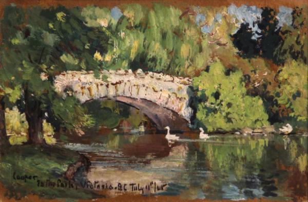 In The Park,victoria,british Columbia by Colin Campbell Cooper