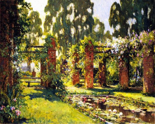 Lily Pond, El Encanto, Santa Barbara by Colin Campbell Cooper