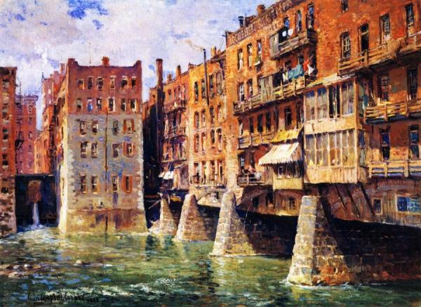 Main Street Bridge, Rochester by Colin Campbell Cooper