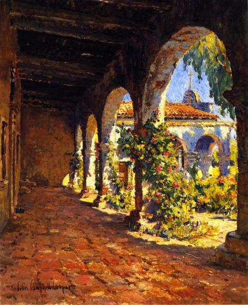 Mission Corridor, San Juan Capistrano by Colin Campbell Cooper