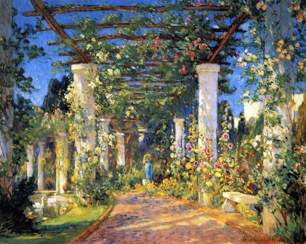 Pergola At The Hotel Samarkand, Santa Barbara by Colin Campbell Cooper