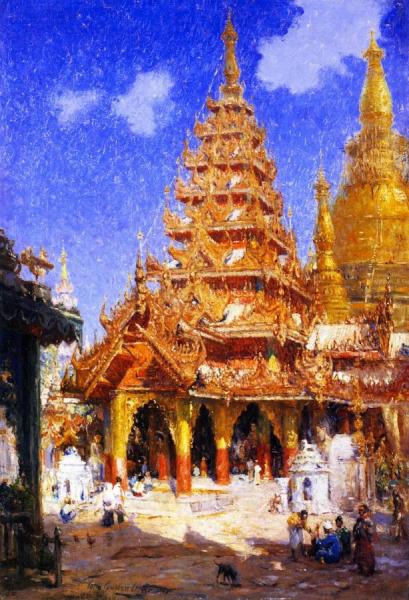 Shwe Dagon Pagoda, Burma by Colin Campbell Cooper