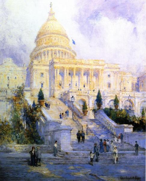 West Front, Steps Of The Capitol by Colin Campbell Cooper