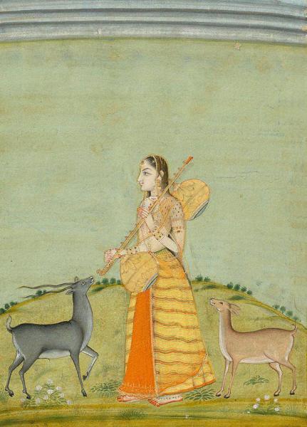 Collections Todi Ragini, Woman Holding A Vina