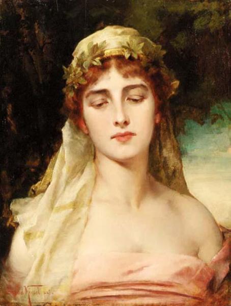 An Exotic Beauty by Conrad Kiesel Oil Painting Reproductions