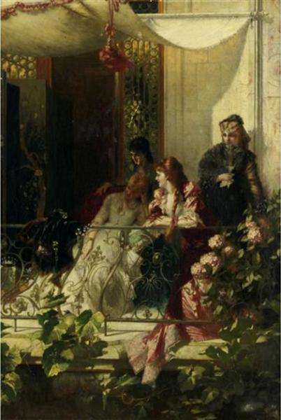 On The Balcony by Conrad Kiesel