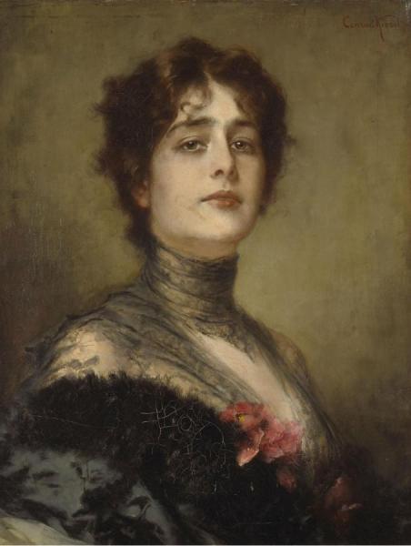 Conrad Kiesel Portrait Of A Spanish Lady