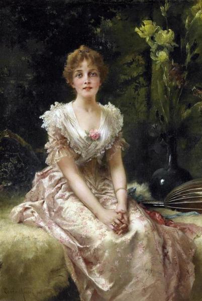 Conrad Kiesel Portrait Of A Woman