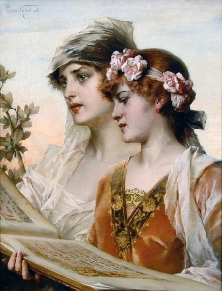 The Duet by Conrad Kiesel Oil Painting Reproductions