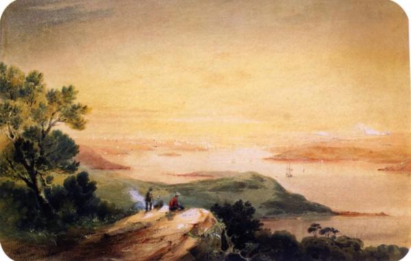 Sydney From The South Head Road, Near The Lighthouse by Conrad Martens
