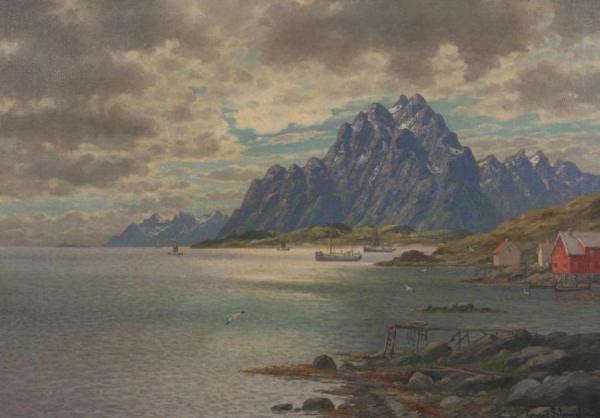Coastal Landscape With Fishing Boats by Conrad Selmyhr