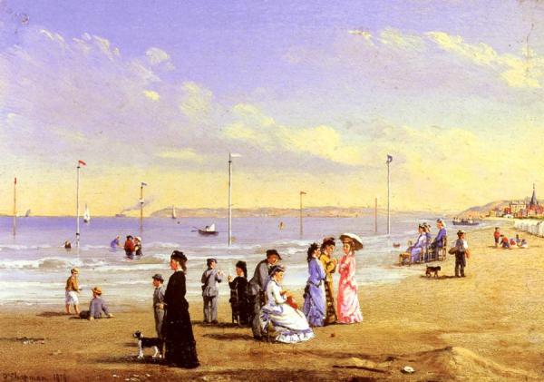 At The Seaside by Conrad Wise Chapman Oil Painting Reproductions