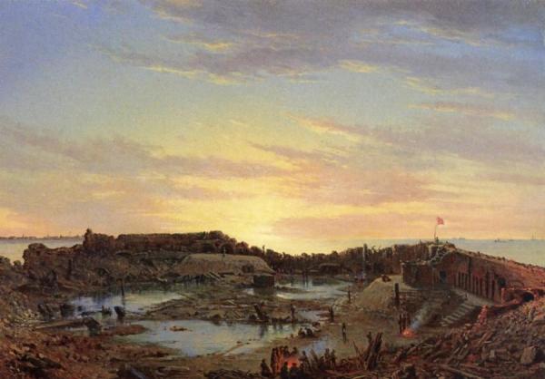 Fort Sumter, Interior, Sunrise, Dec. 9,1863 by Conrad Wise Chapman