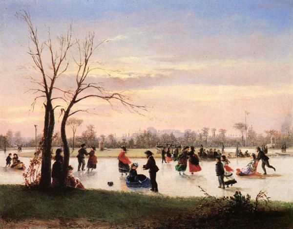 Ice Skating At Twilight by Conrad Wise Chapman