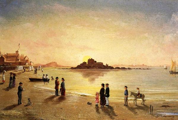 Sunset At Saint Malo by Conrad Wise Chapman
