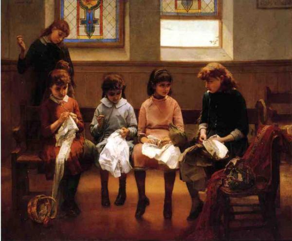 The Sewing School by Constant Mayer