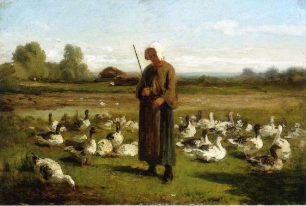 Goose Girl by Constant Troyon